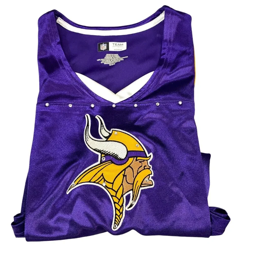 Minnesota Vikings Shirt Womens Medium Purple NFL Team‎ Apparel Football Sports